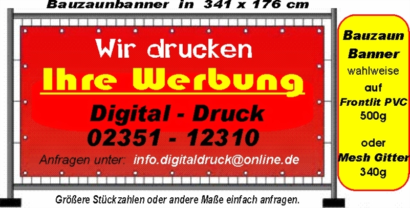 Werbebanner Bauzaunplanen Und Bauzaunbannern Digitaldruckmedien24